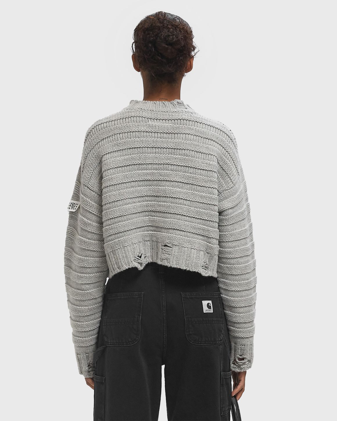 ★MM6 Maison Margiela★ Band Sweatshirt Melange Gray S52GU01 MM6 Maison Margiela Band Sweatshirt in Grey | LN-CC