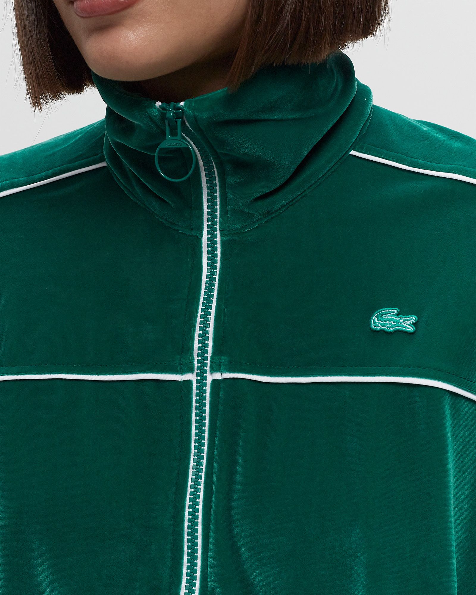 OVERSIZED ZIP-UP VELOUR SWEATSHIRT