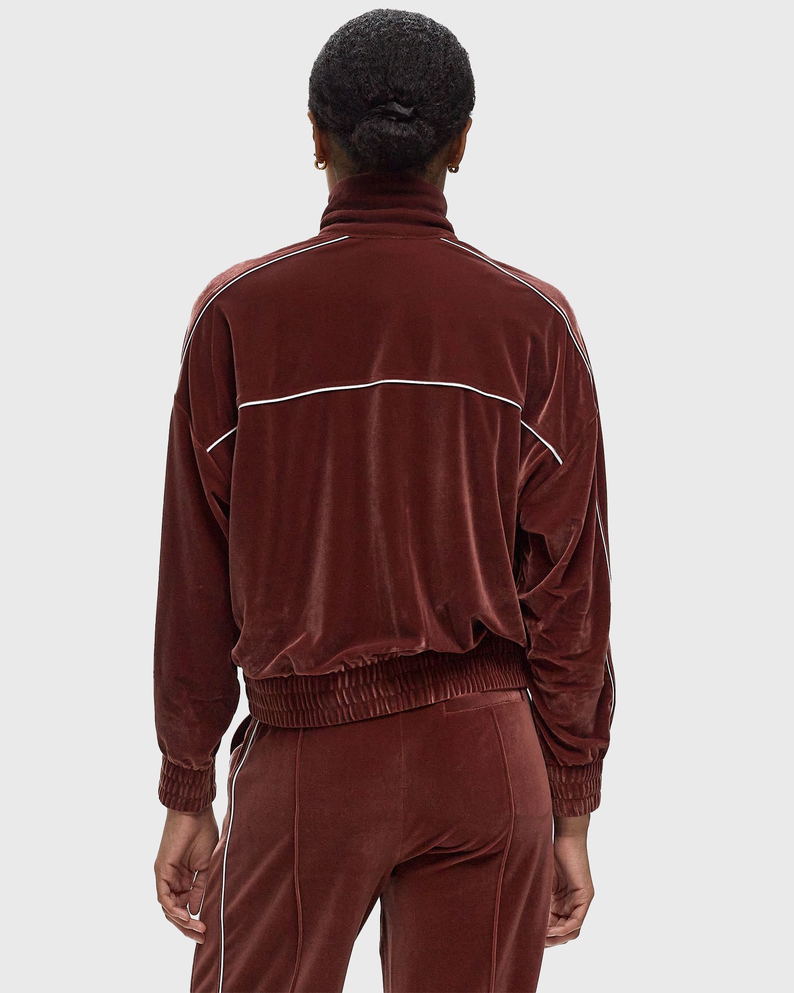 OVERSIZED ZIP-UP VELOUR SWEATSHIRT
