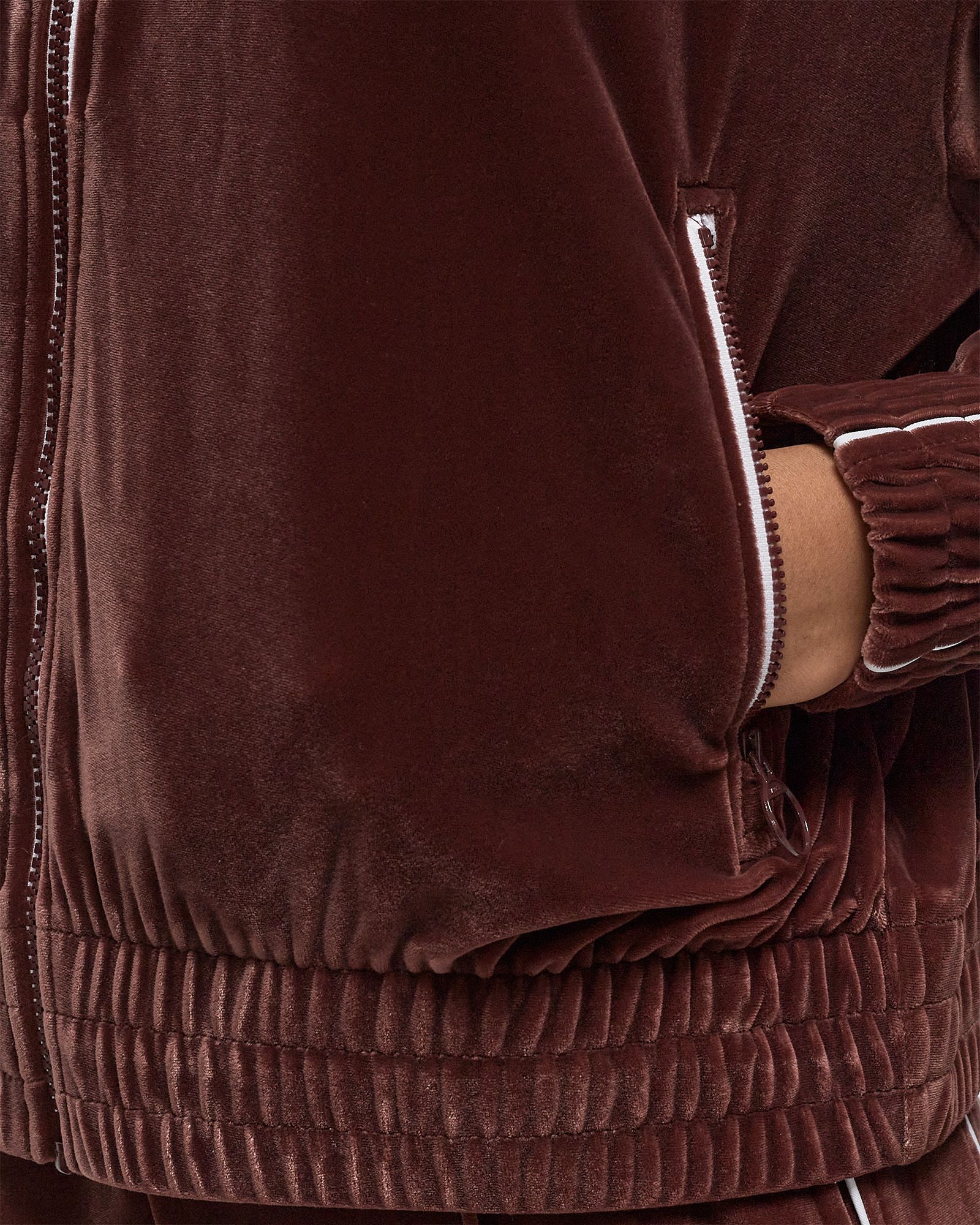 OVERSIZED ZIP-UP VELOUR SWEATSHIRT