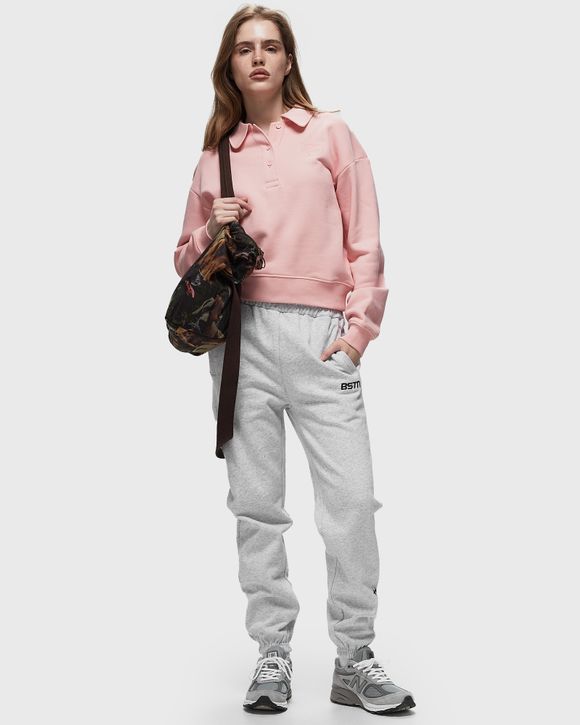 RELAXED FIT EMBROIDERED POLO SWEATSHIRT