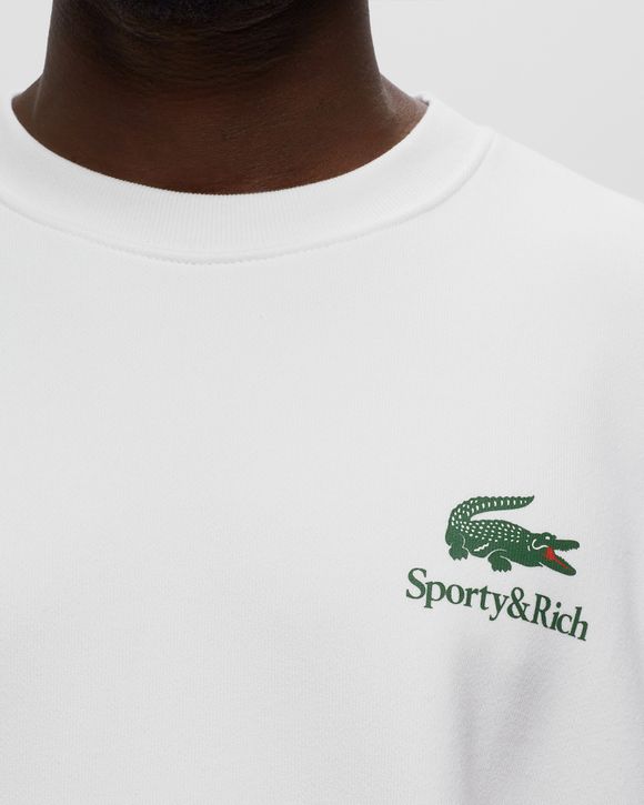 Sporty & Rich Lacoste Play Tennis Crewneck White - FARINE