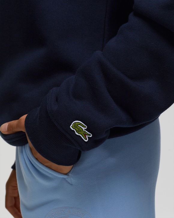 Sporty & Rich Lacoste Oval Logo Embroidered Crewneck Blue