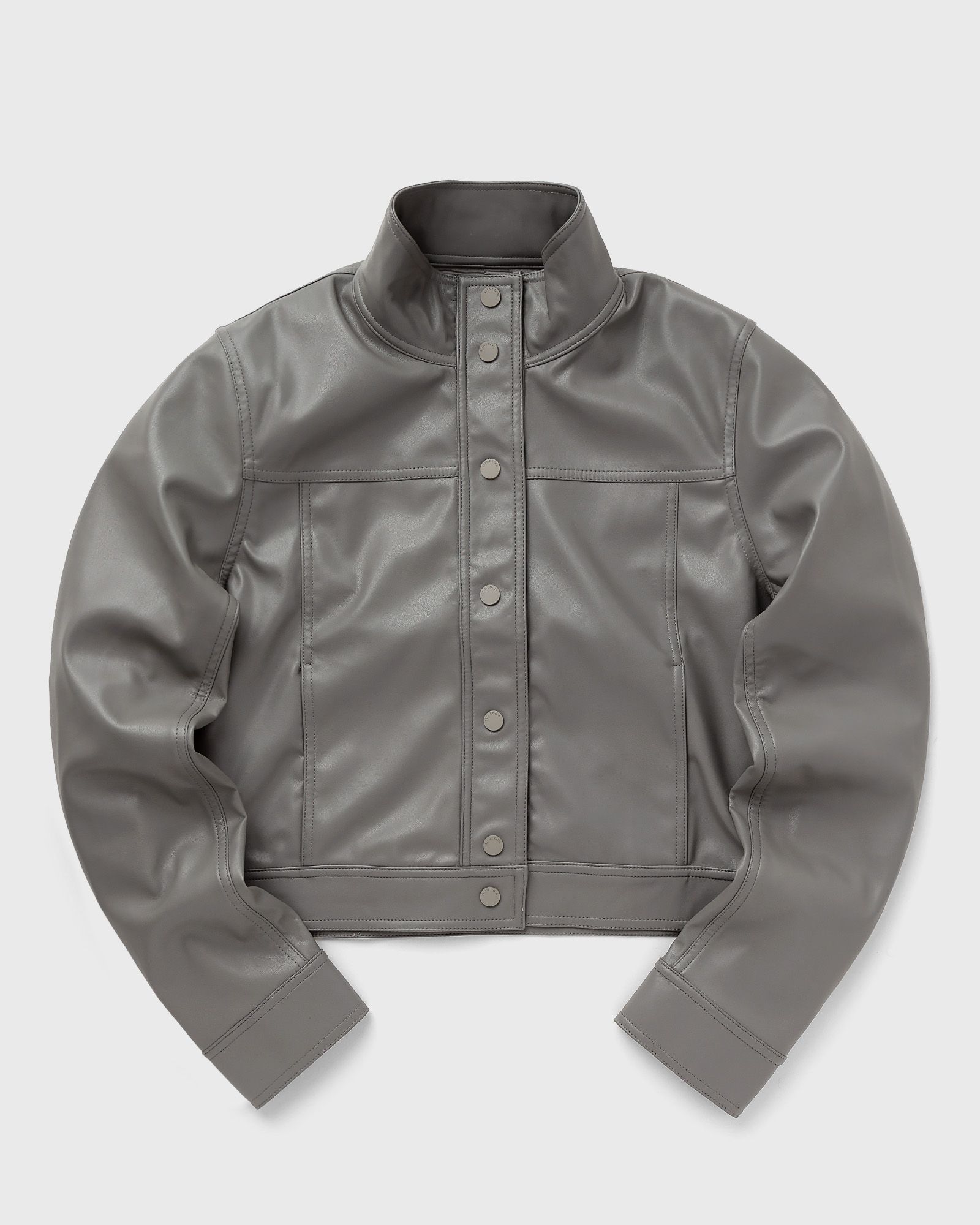 Stine Goya - saige, 1935 recycled faux leather heavy women windbreaker grey in größe:l