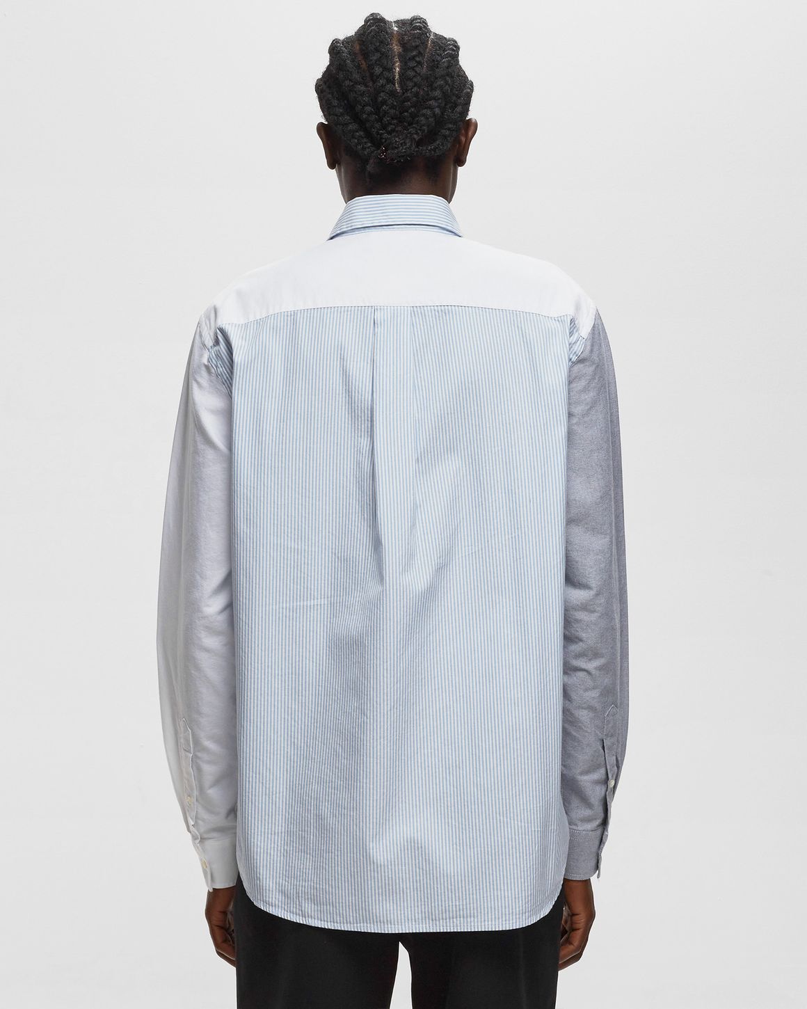 JW Anderson CLASSIC FIT PATCHWORK SHIRT Blue/Grey | BSTN Store