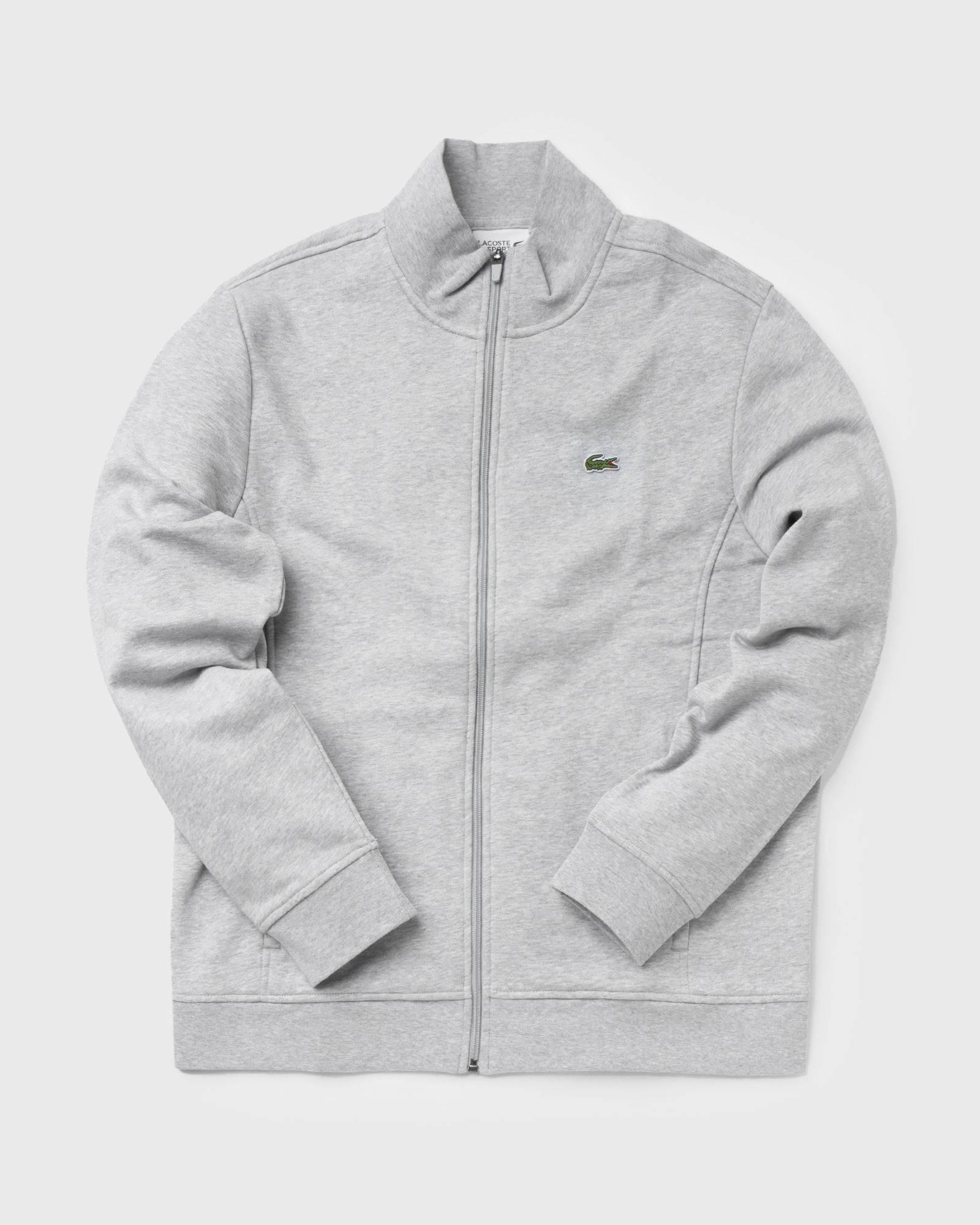 Zippered Stand-Up Collar Piqué Fleece Jacket