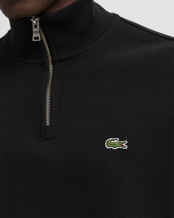 Zip-Up High Neck Interlock Sweatshirt