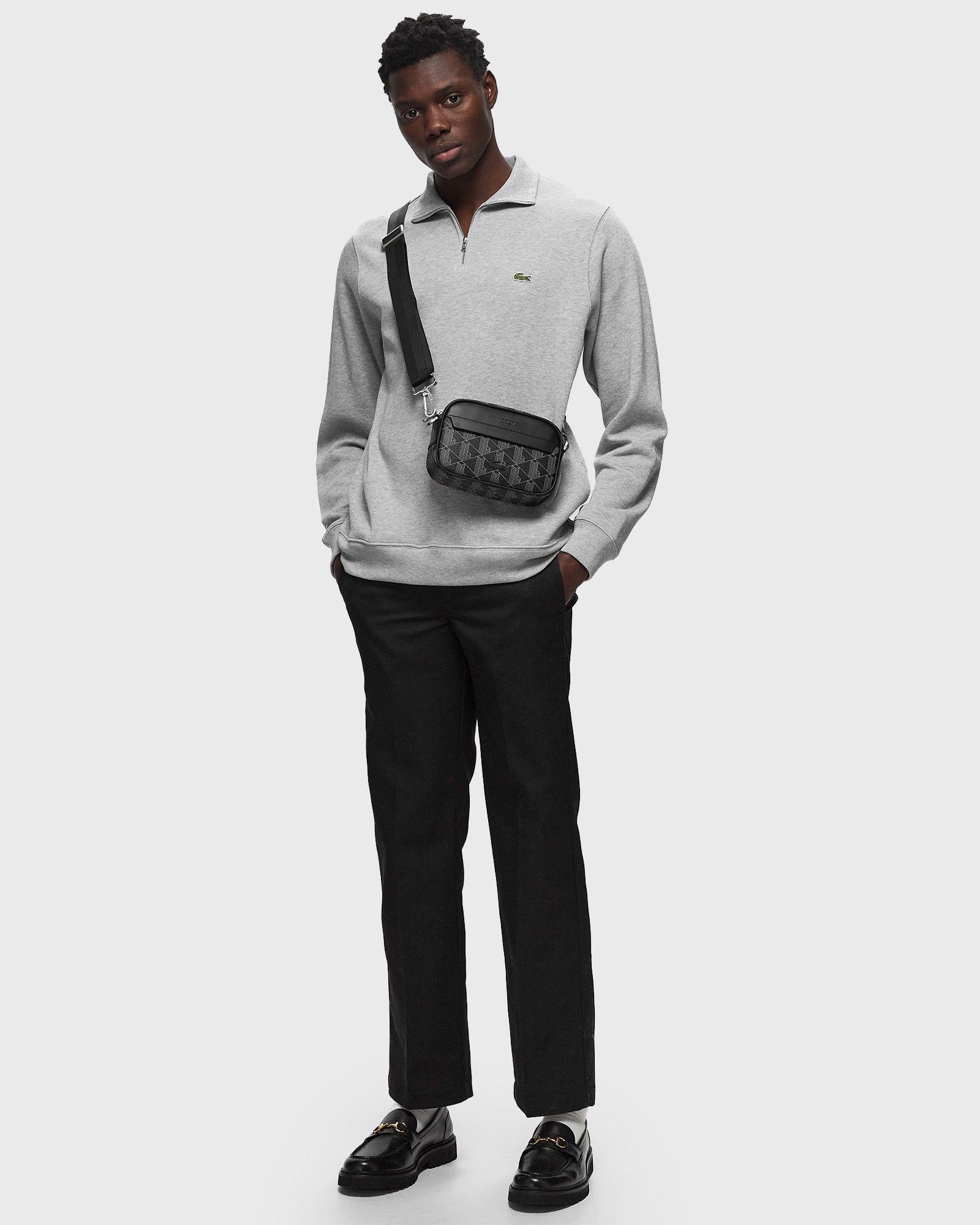 ZIPPERED Stand-Up Collar Sweatshirt