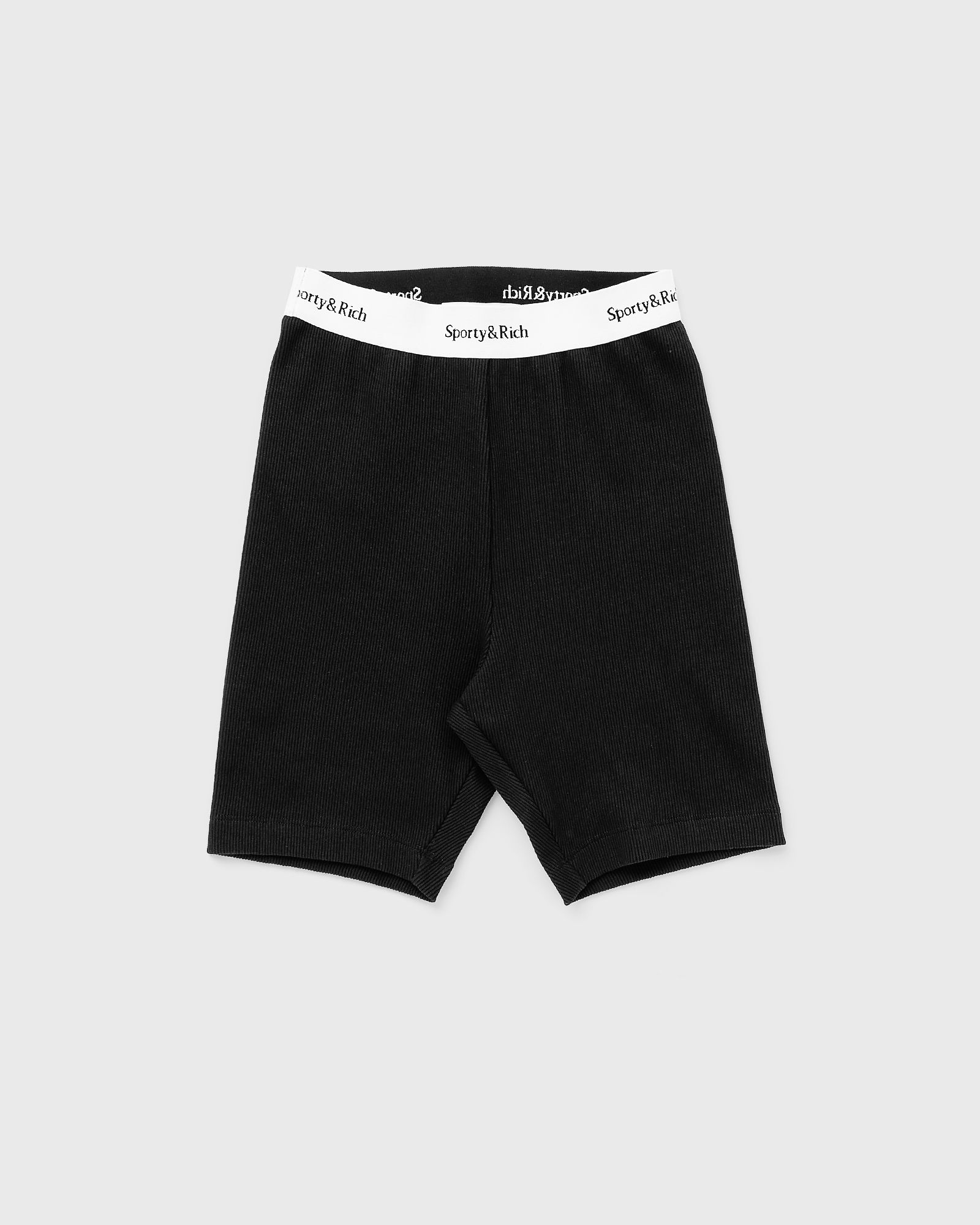 Serif Logo Ribbed Biker Short