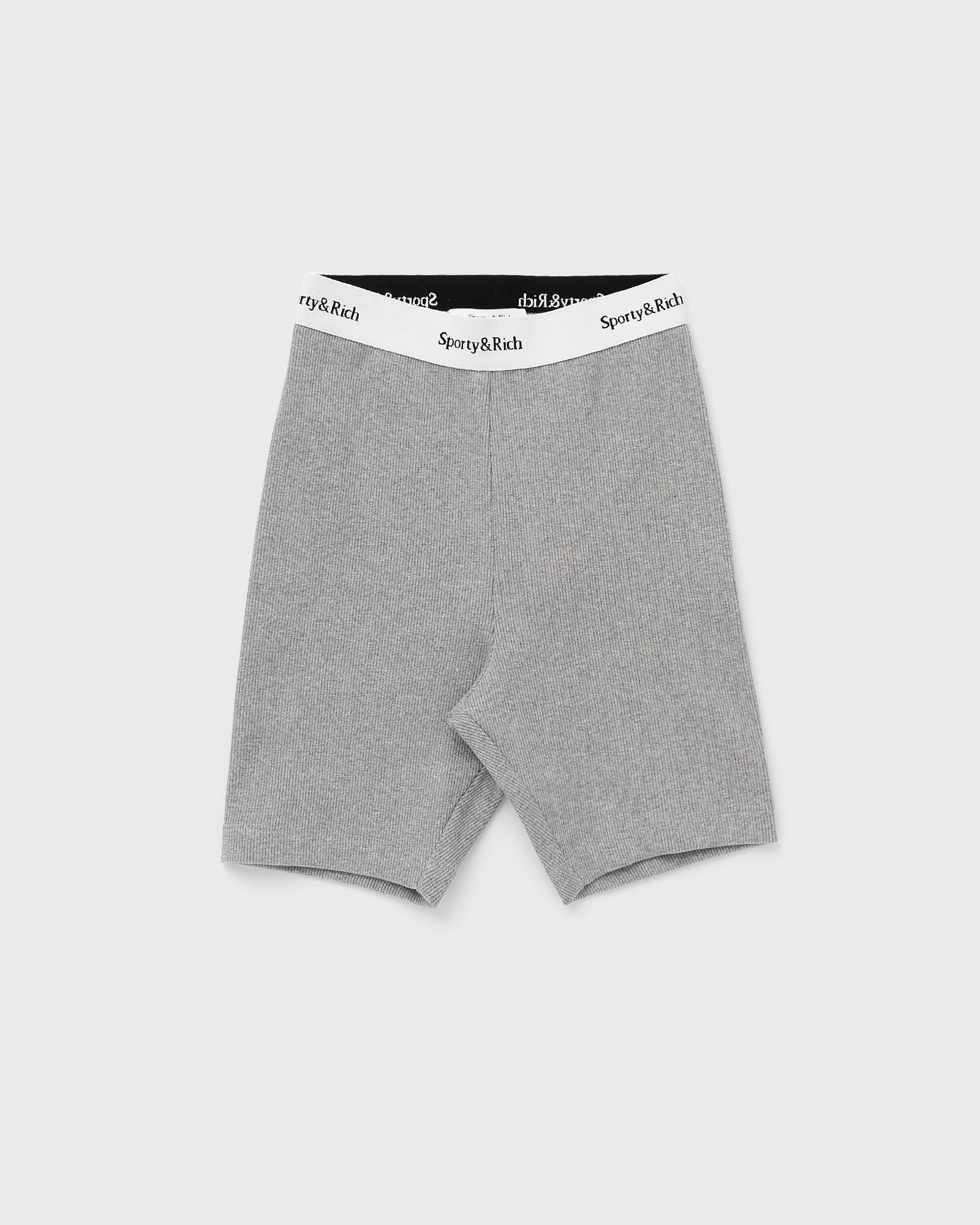 Serif Logo Ribbed Biker Short