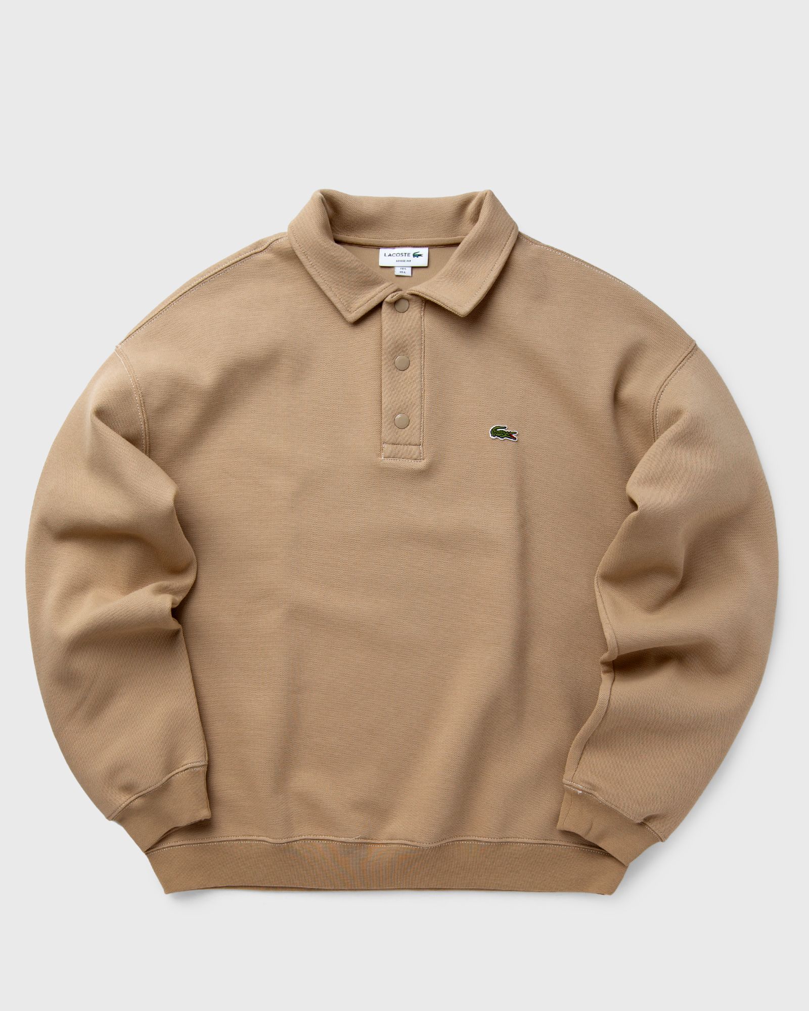 Loose fit sweatshirt with polo collar