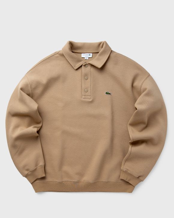 Loose fit sweatshirt with polo collar