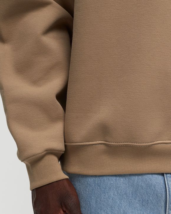 Loose fit sweatshirt with polo collar