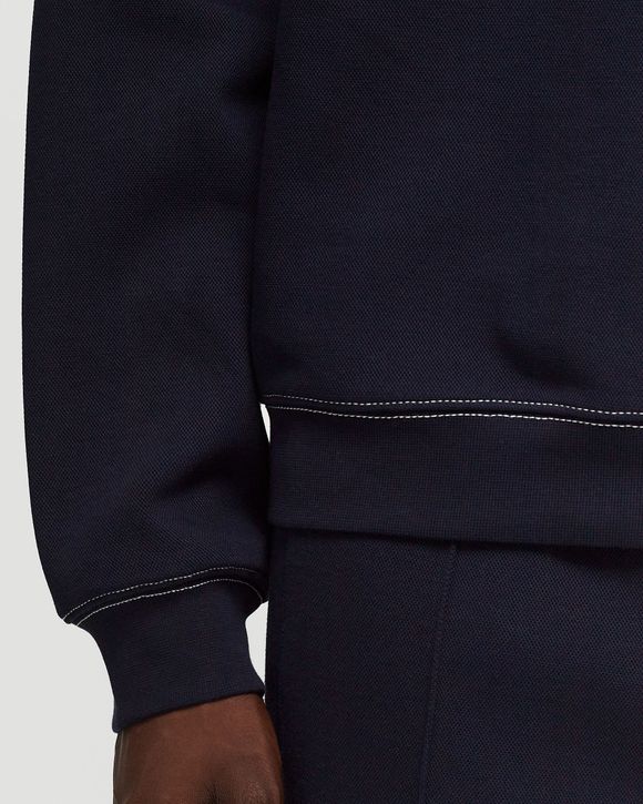 Loose fit sweatshirt with polo collar