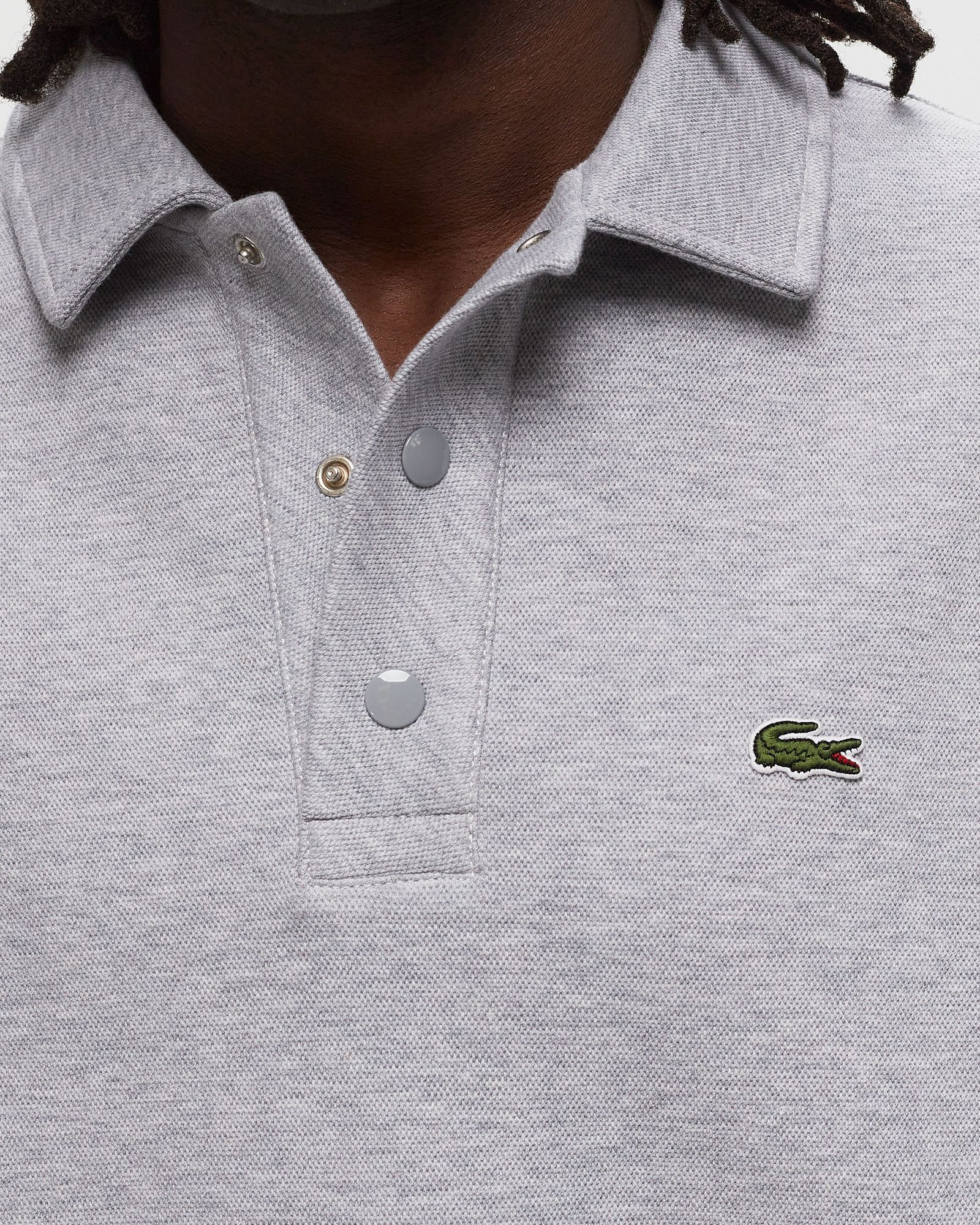 Loose fit sweatshirt with polo collar