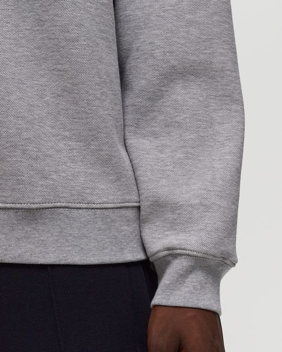Loose fit sweatshirt with polo collar