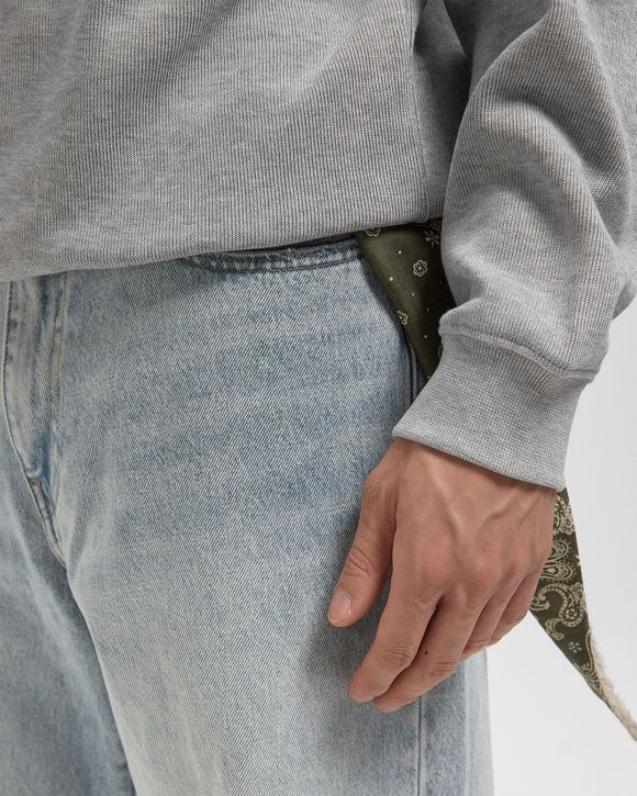 Ribbed Cotton Polo Collar Sweatshirt