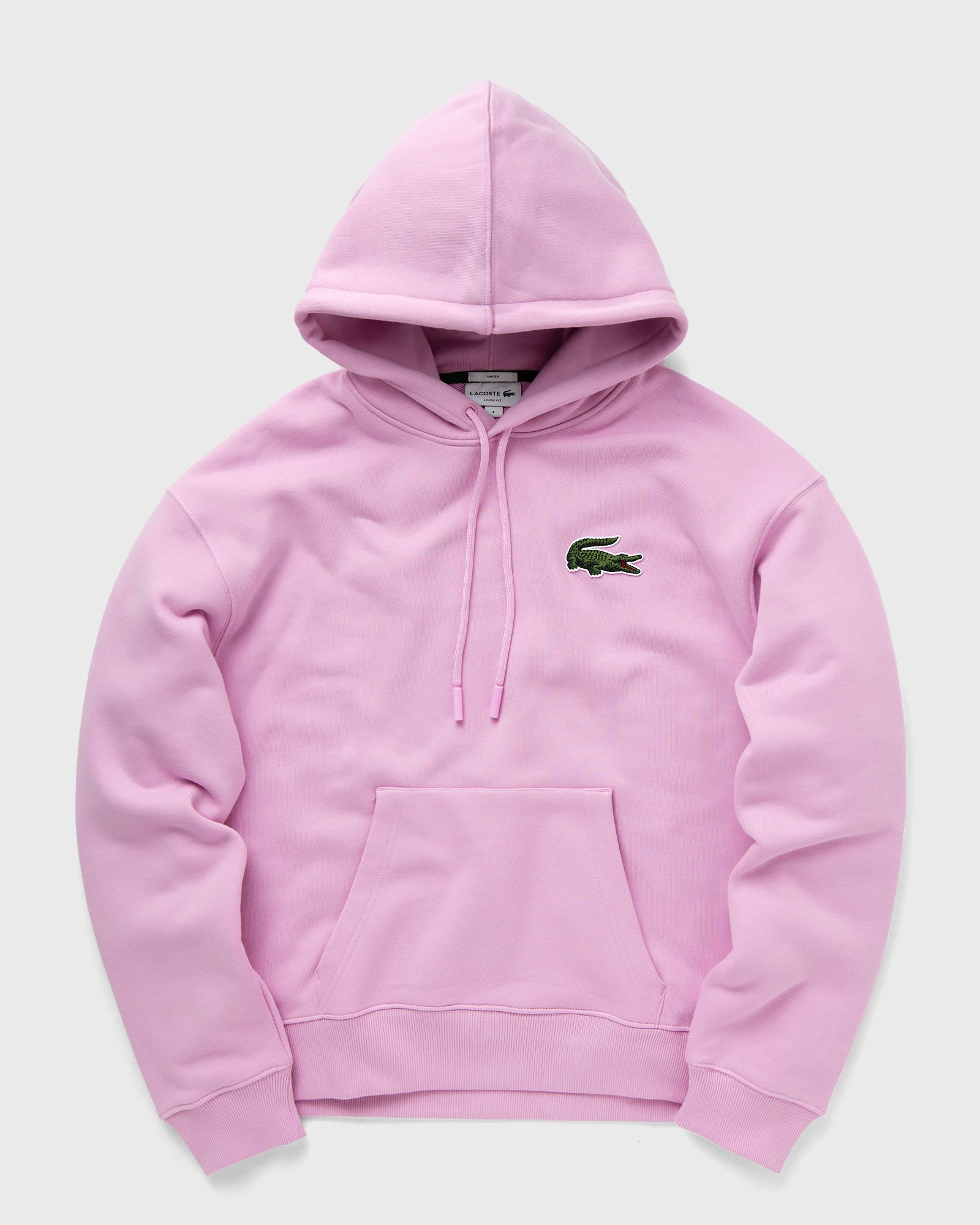 Lacoste - loose fit organic cotton hoodie men hoodies pink in größe:xxl