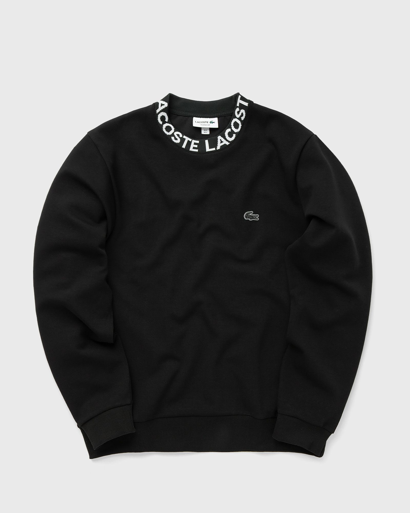 Lacoste - logo jacquard collar double face sweatshirt men sweatshirts black in größe:xxl