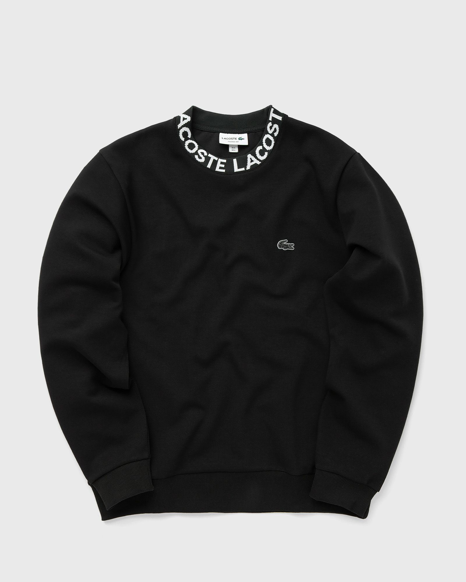 Lacoste - logo jacquard collar double face sweatshirt men sweatshirts black in größe:xl