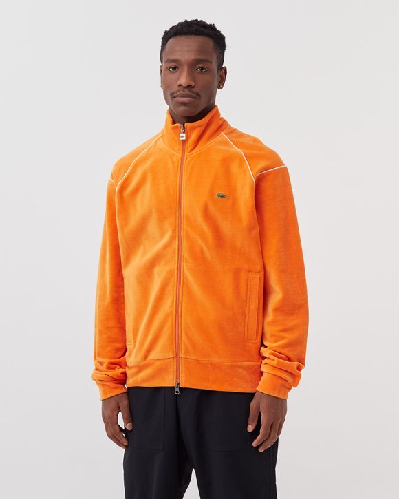 Lacoste ZIPPERED VELVET Sweatshirt Orange FANGO