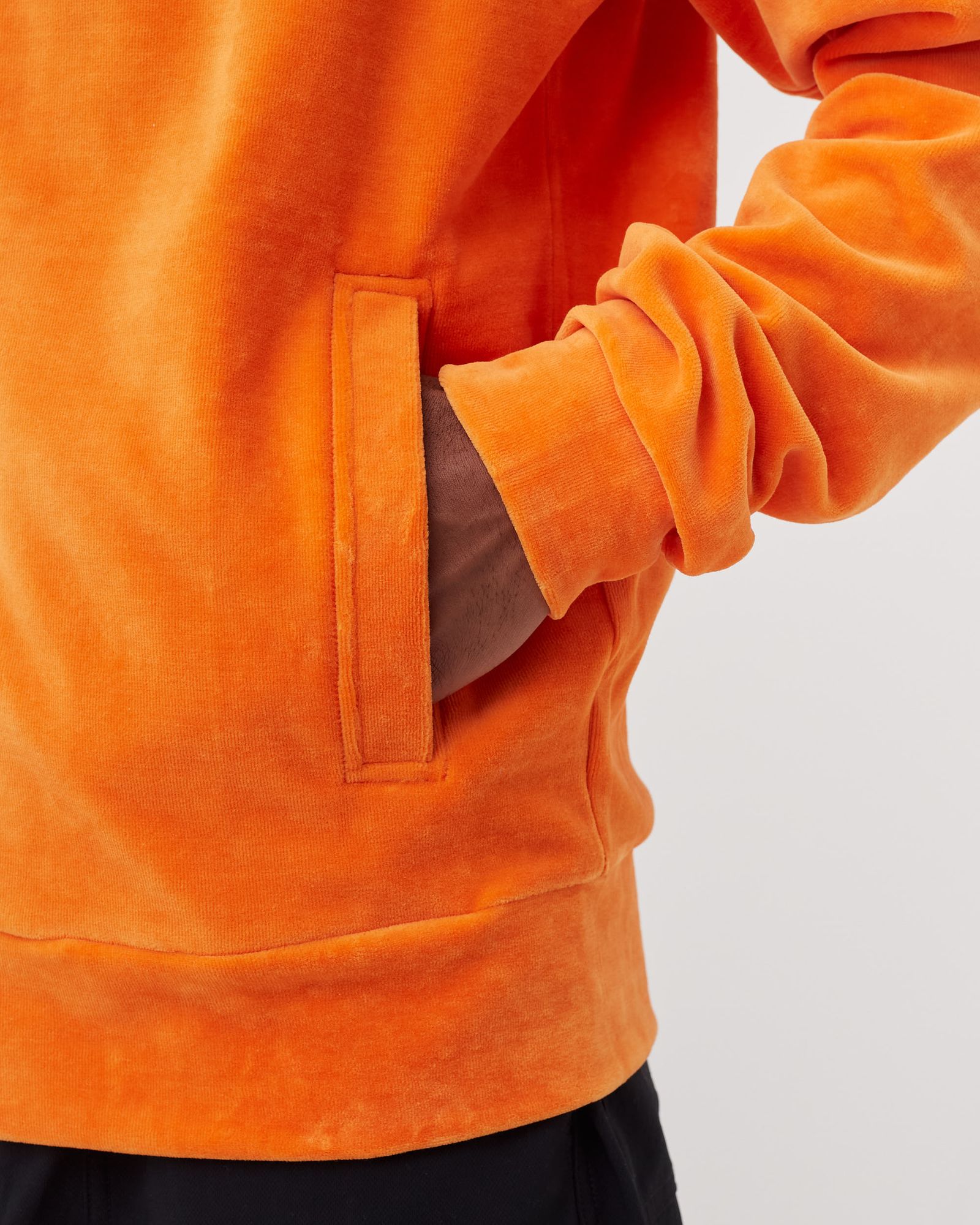 ZIPPERED VELVET Sweatshirt