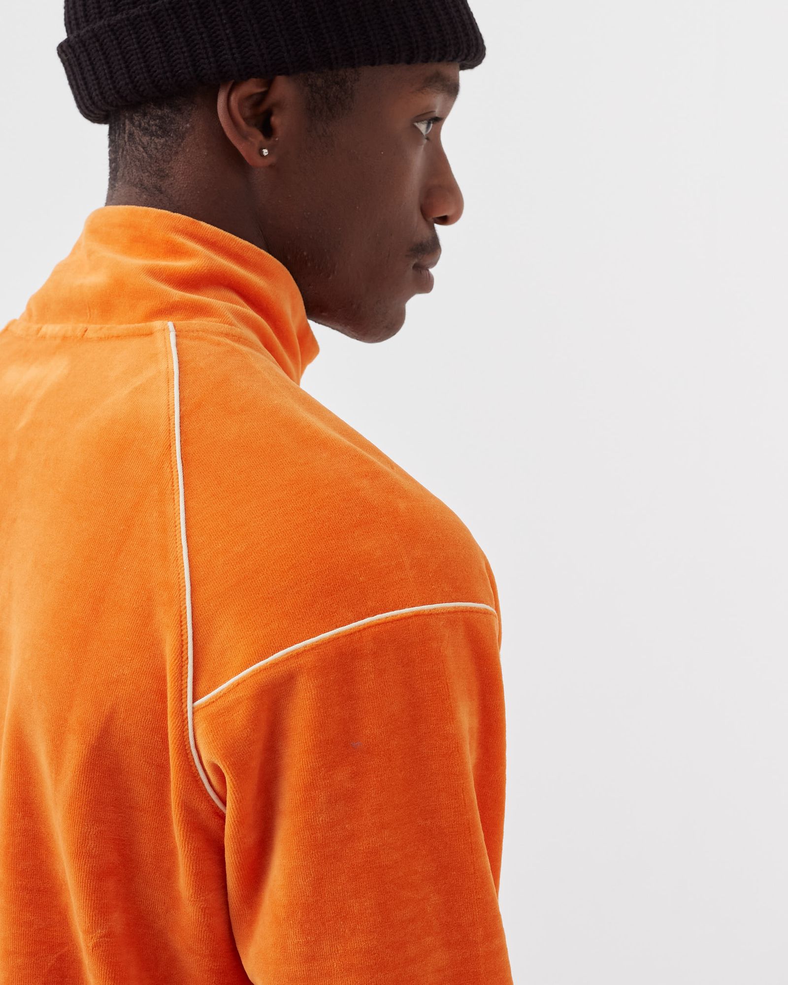 ZIPPERED VELVET Sweatshirt