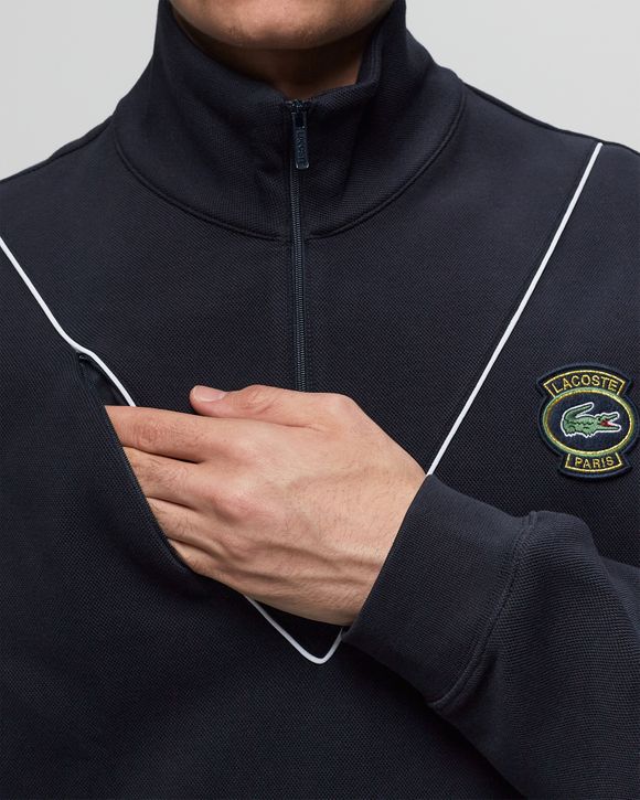 Lacoste pique half online zip sweatshirt