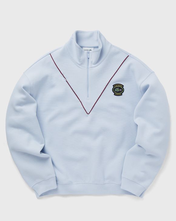 LOOSE FIT ZIP NECK PIQUÉ SWEATSHIRT