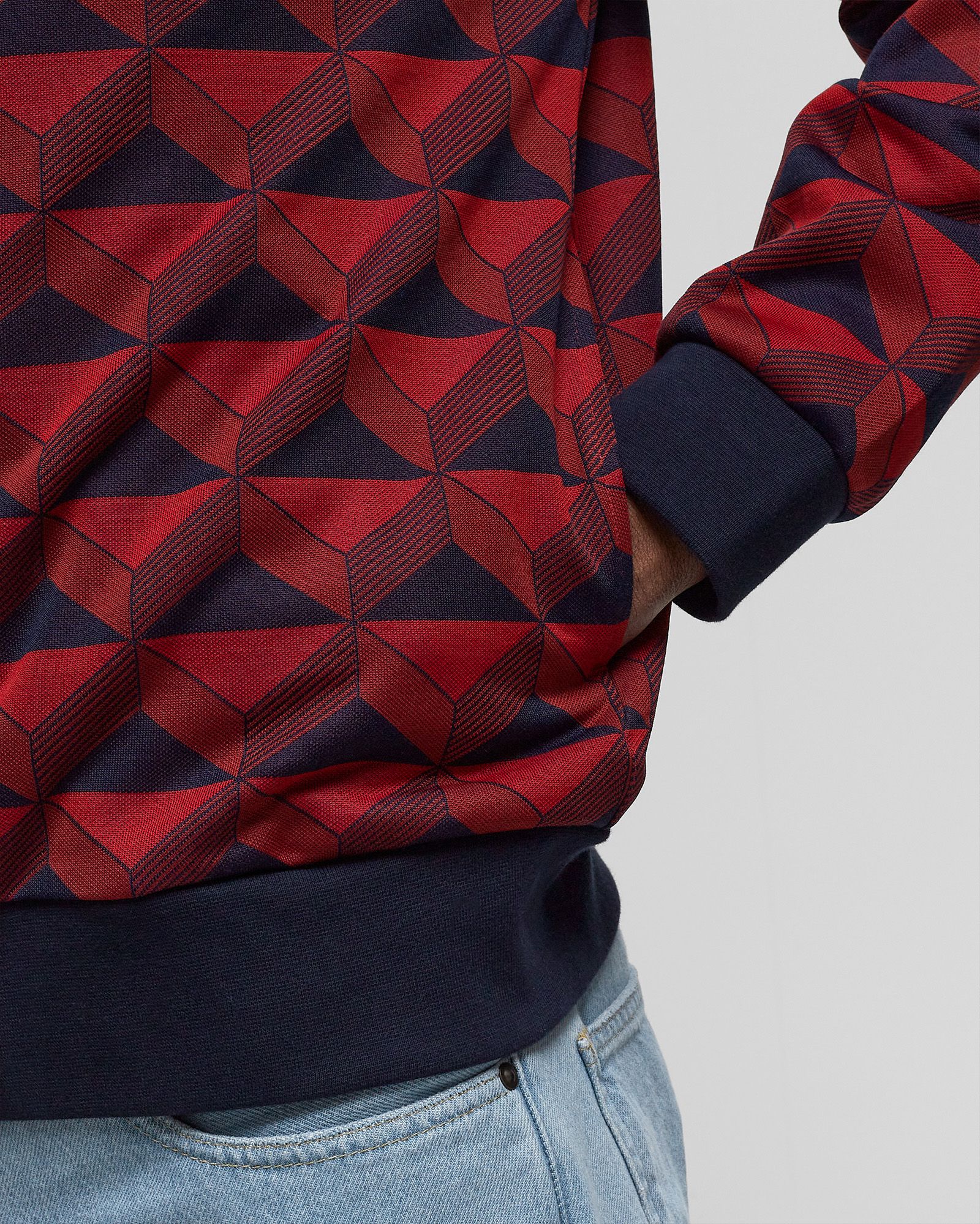 JACQUARD ZIP-UP SWEATSHIRT