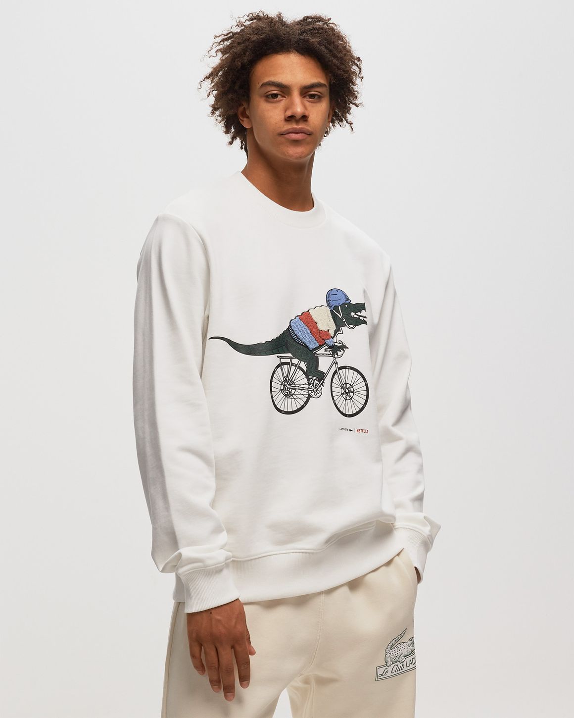 Lacoste x Netflix SWEATSHIRT White | BSTN Store