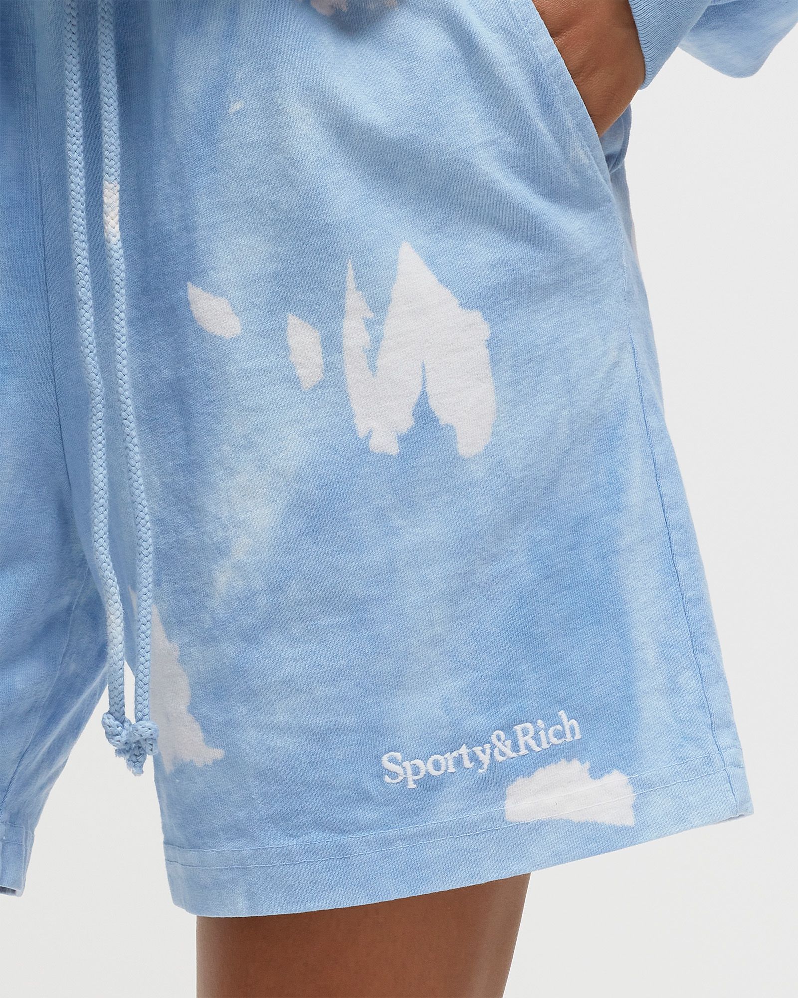 Serif Logo Embroidered Tie Dye Gym Short