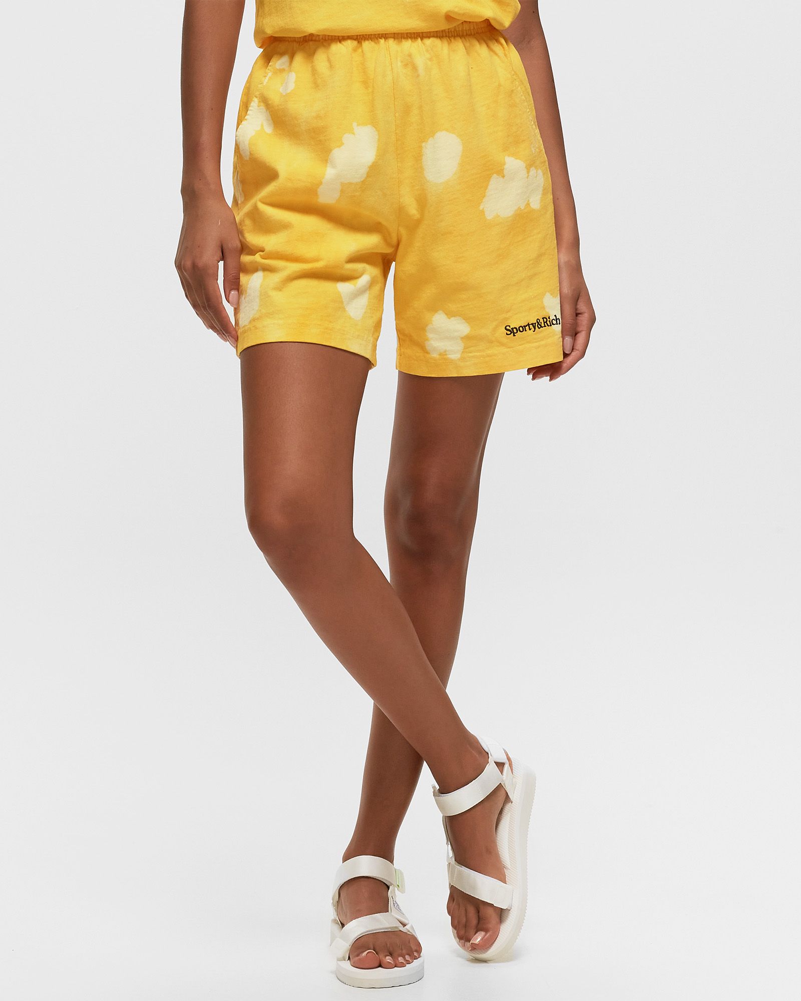 Serif Logo Embroidered Tie Dye Gym Short