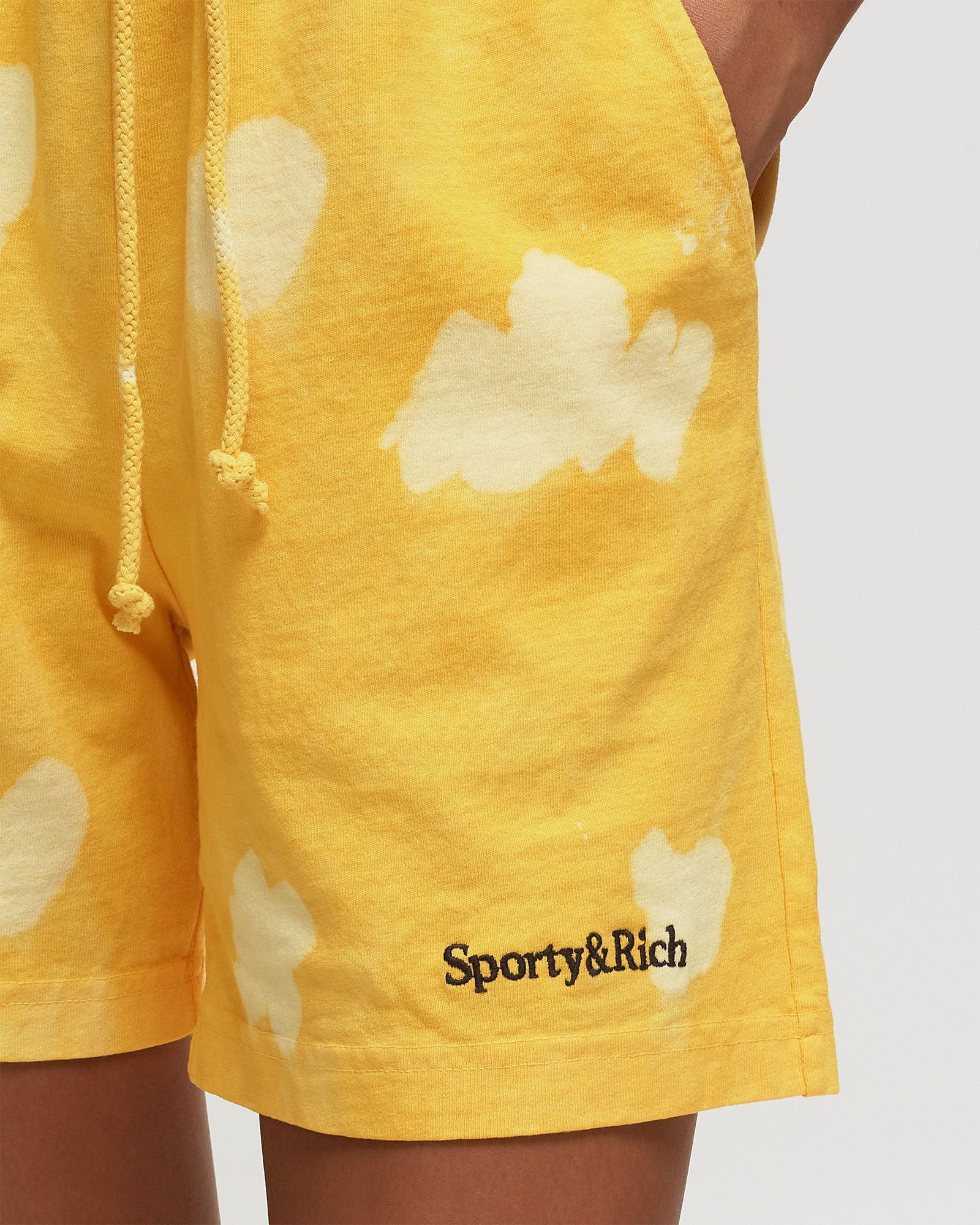 Serif Logo Embroidered Tie Dye Gym Short