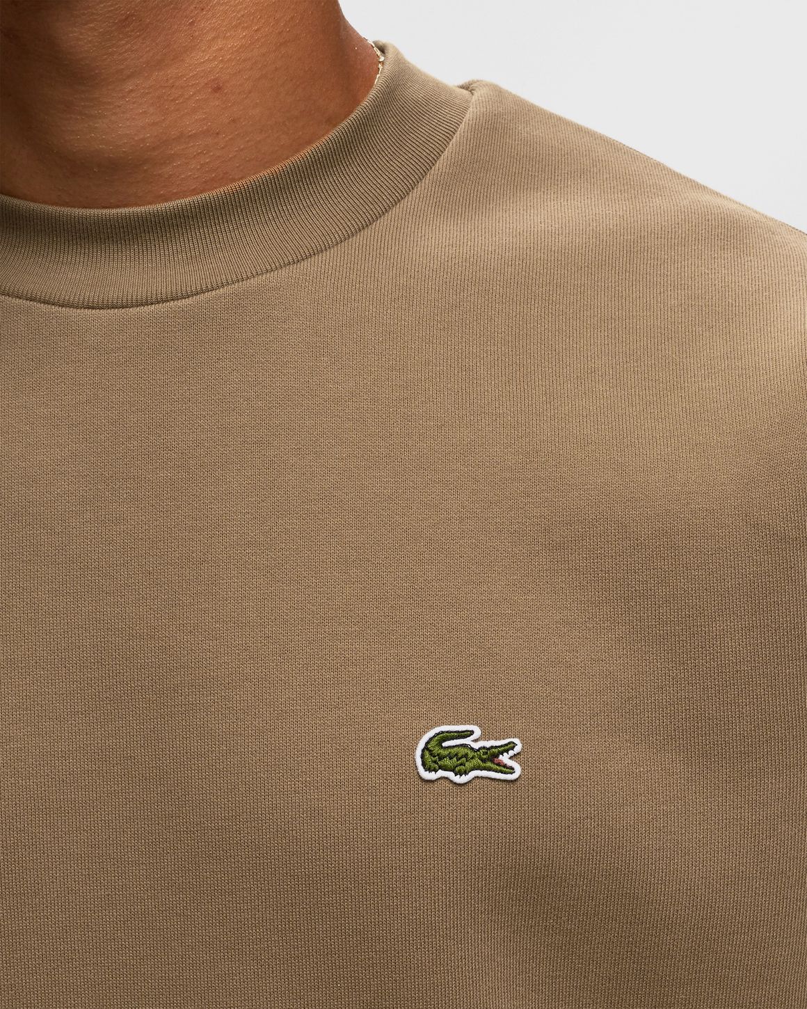 LACOSTE スウェット ブラウン M LACOSTE ラコステ ハーフジップ スウェット トレーナー メンズ