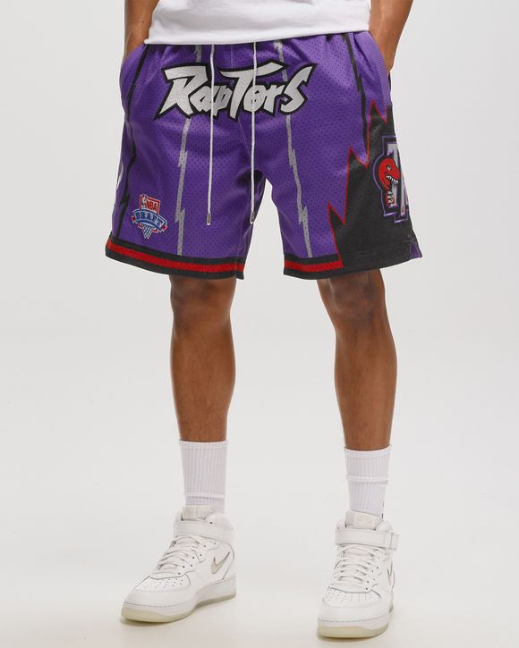 Men's Mitchell & Ness x Just Don Purple/Black Toronto Raptors 1995 NBA Draft Hardwood Classics Authentic Shorts Size: Small