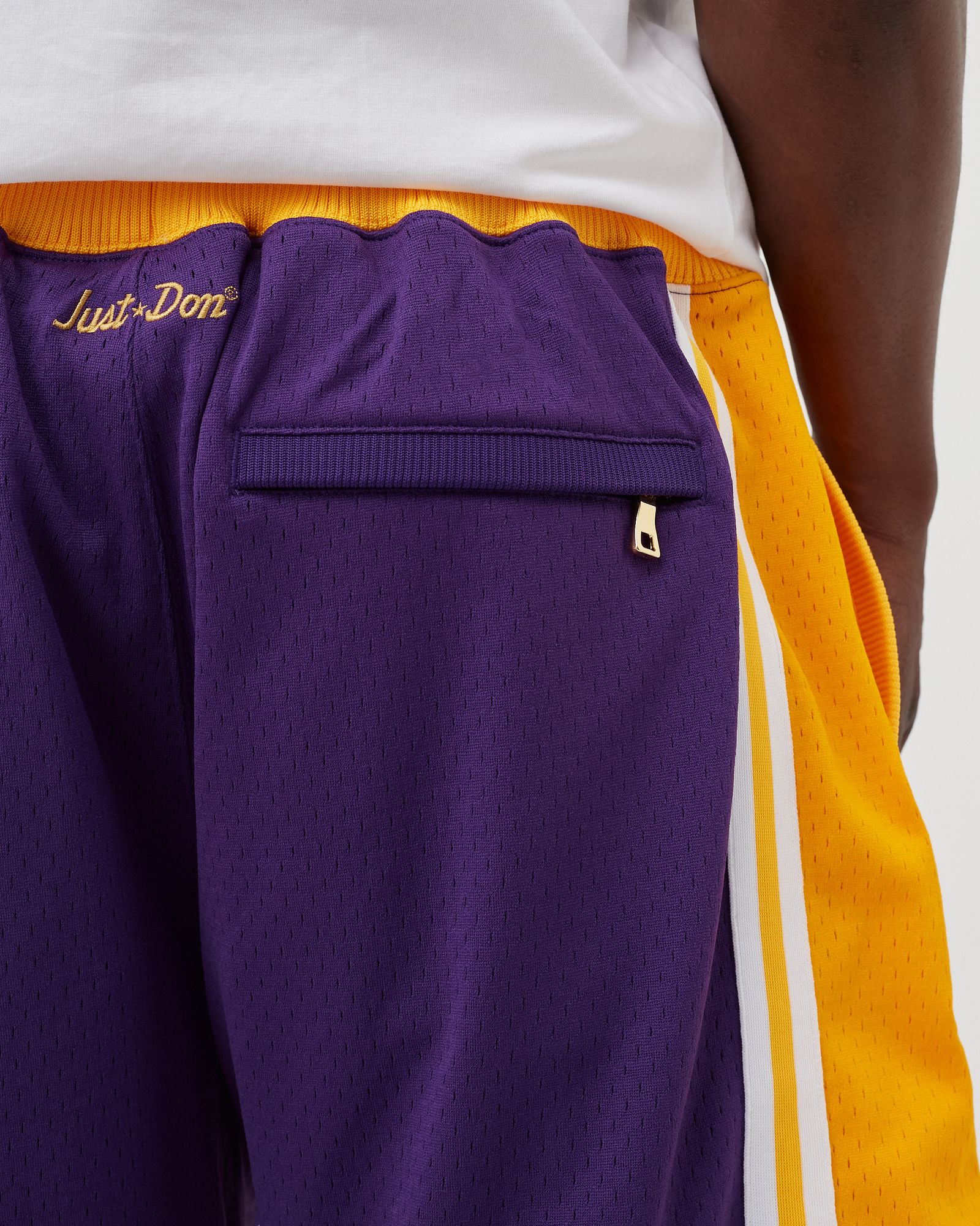 NBA JUST DON SHORTS LOS ANGELES LAKERS ROAD 1996