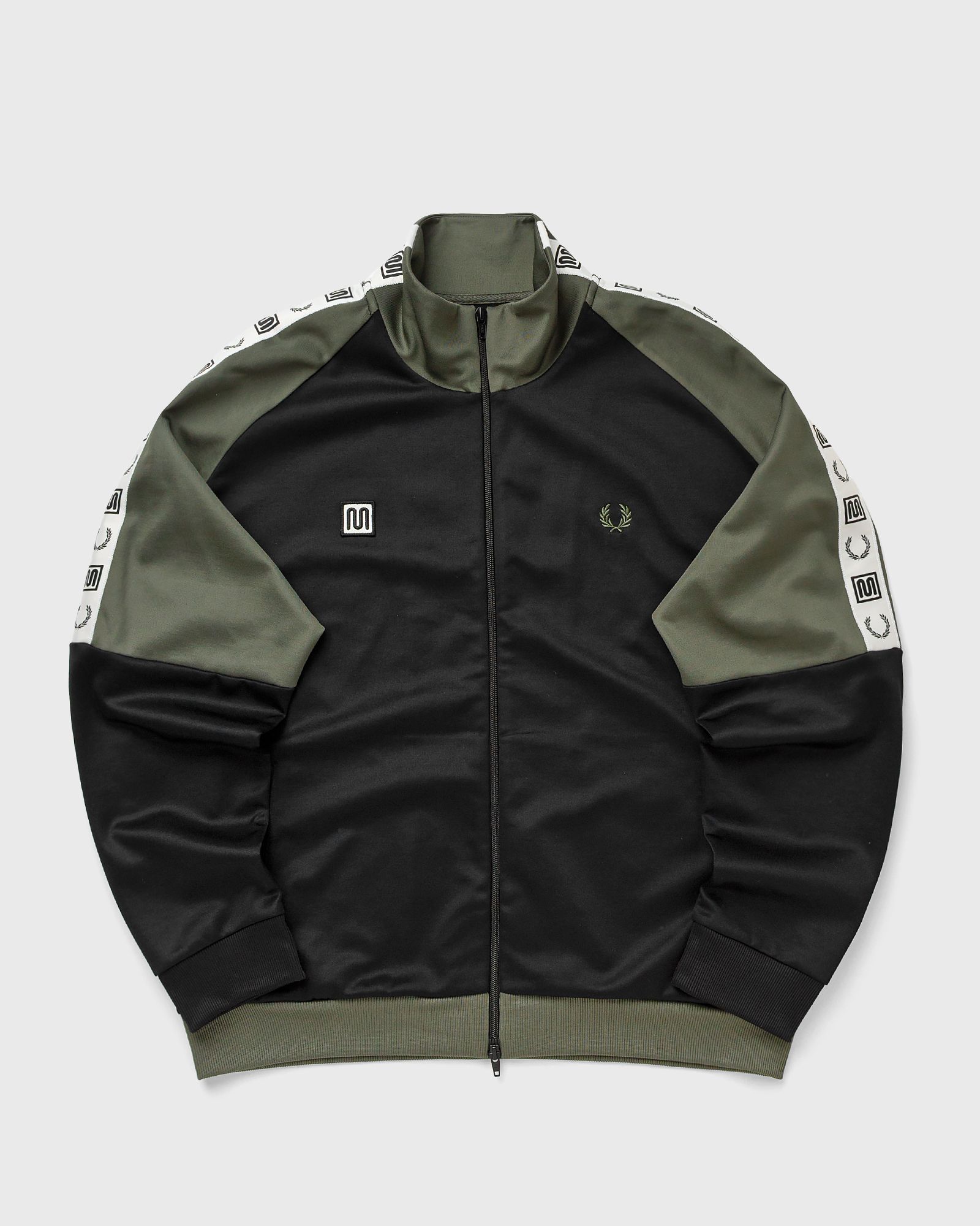 Fred Perry Fred Perry MEYBA TAPED RAGLAN TRACKJACKET in black|green