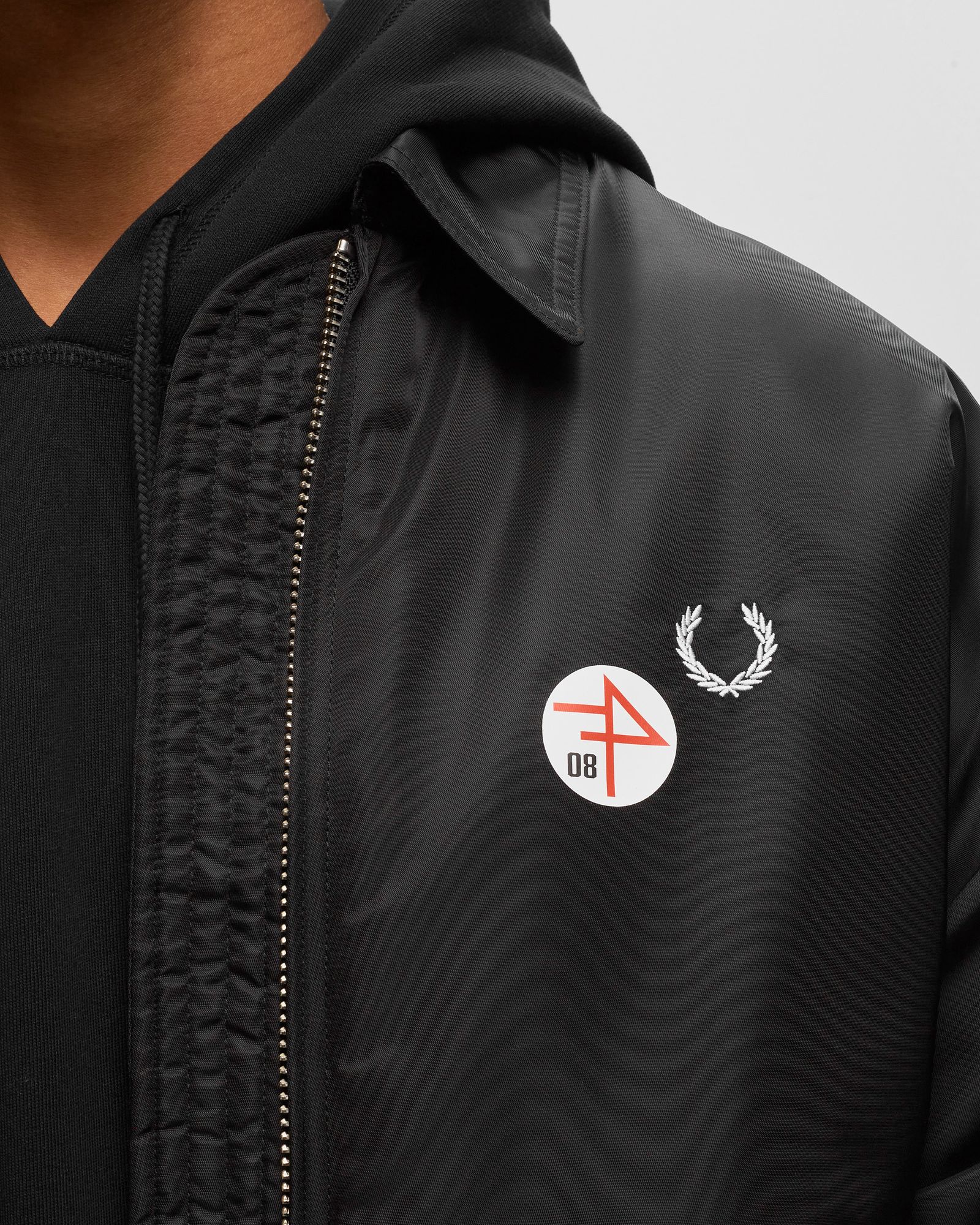 Fred Perry×RAF SIMONS スタジャン Raf Simons Utility Jacket(S 102：BLACK): | FRED PERRY JAPAN
