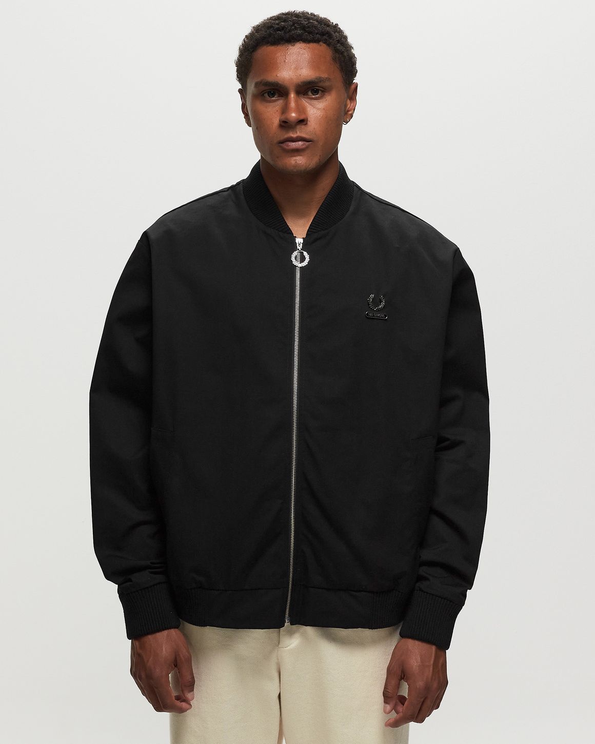 Fred Perry RS Printed Bomber Jacket Black BSTN Store