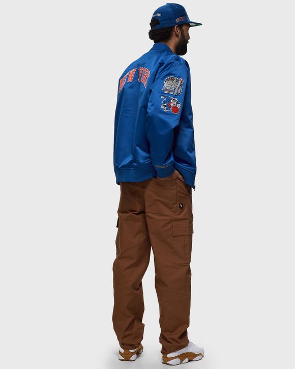 NBA LIGHTWEIGHT SATIN BOMBER VINTAGE LOGO NEW YORK KNICKS