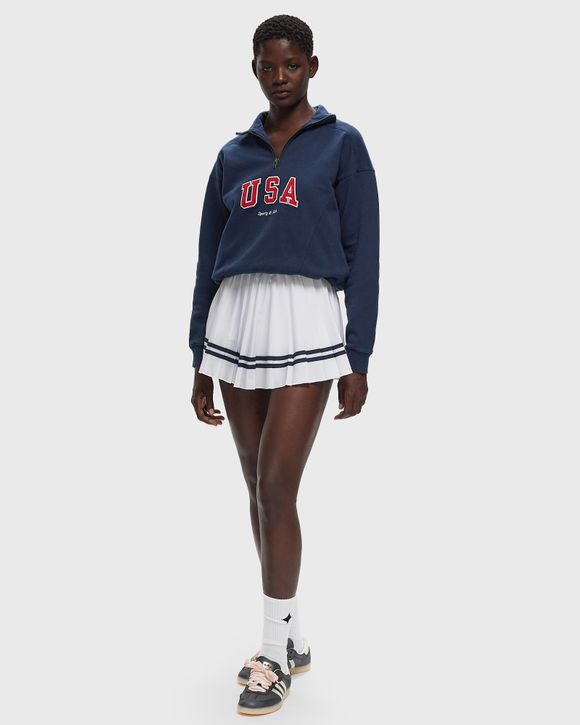 Serif Logo Pleated Skirt