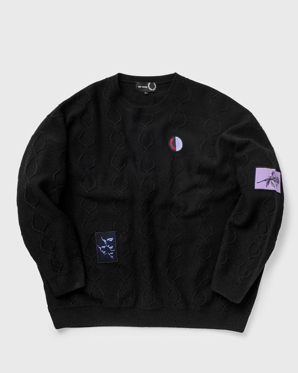 Fred Perry X RAF SIMONS OVERSIZED LAUREL WREATH JUMPER Black