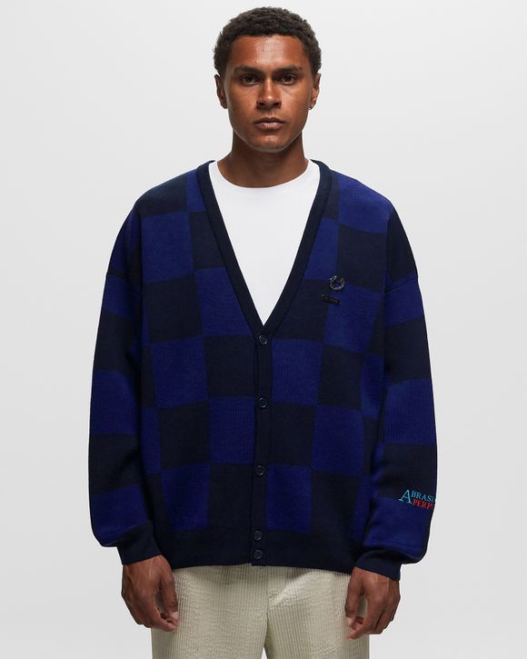 Fred Perry RS Chckerboard Cardigan Blue | BSTN Store