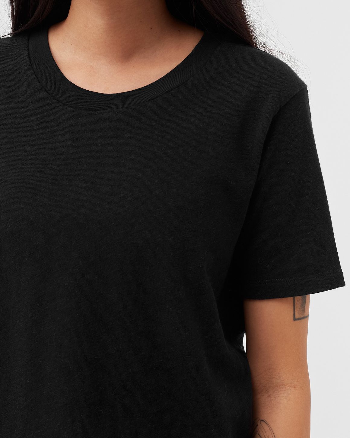 American Vintage WMNS Tee Round Collar Black | BSTN Store