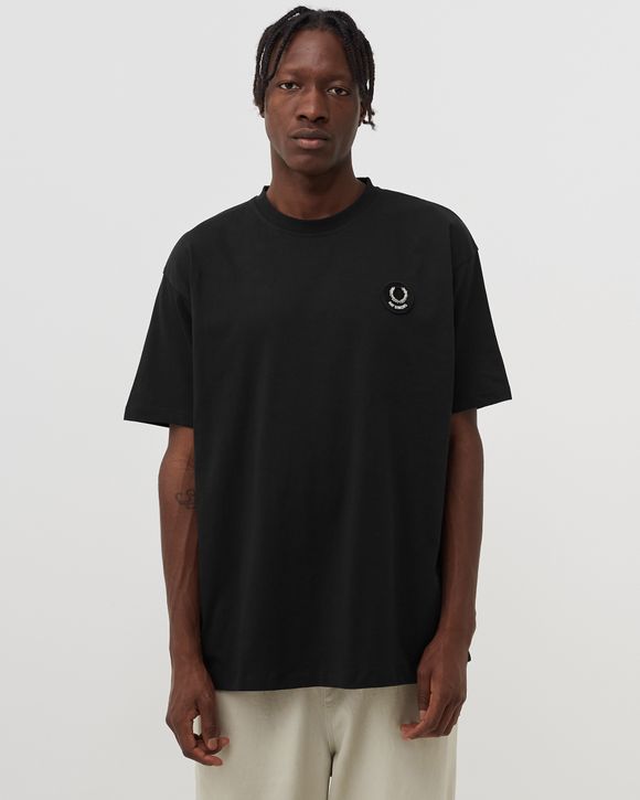 Fred Perry X RAF SIMONS OVERSIZED PRINTED T-SHIRT Black