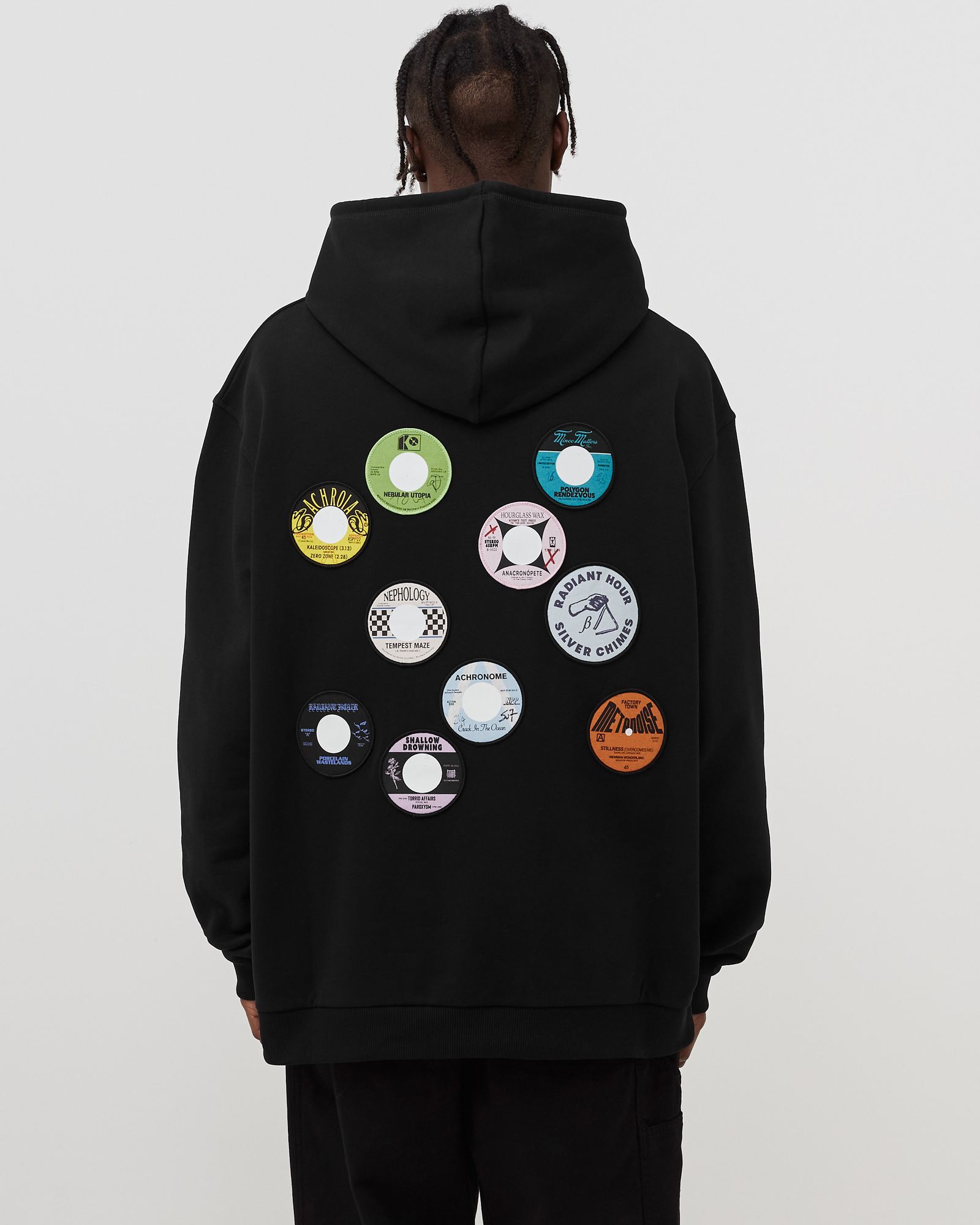 X RAF SIMONS PATCHED OVERHEAD HOODY