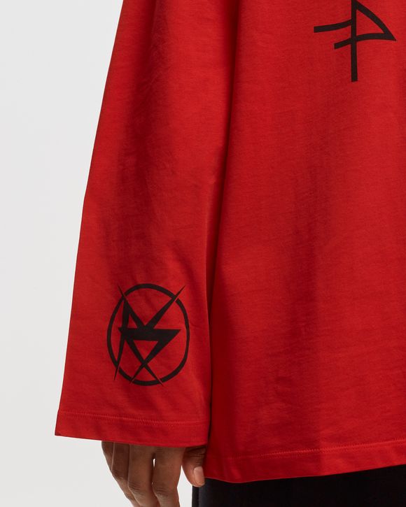 Fred Perry Raf Simons x Fred Perry Printed Long Sleeve T-Shirt Red - GOJI  BERRY