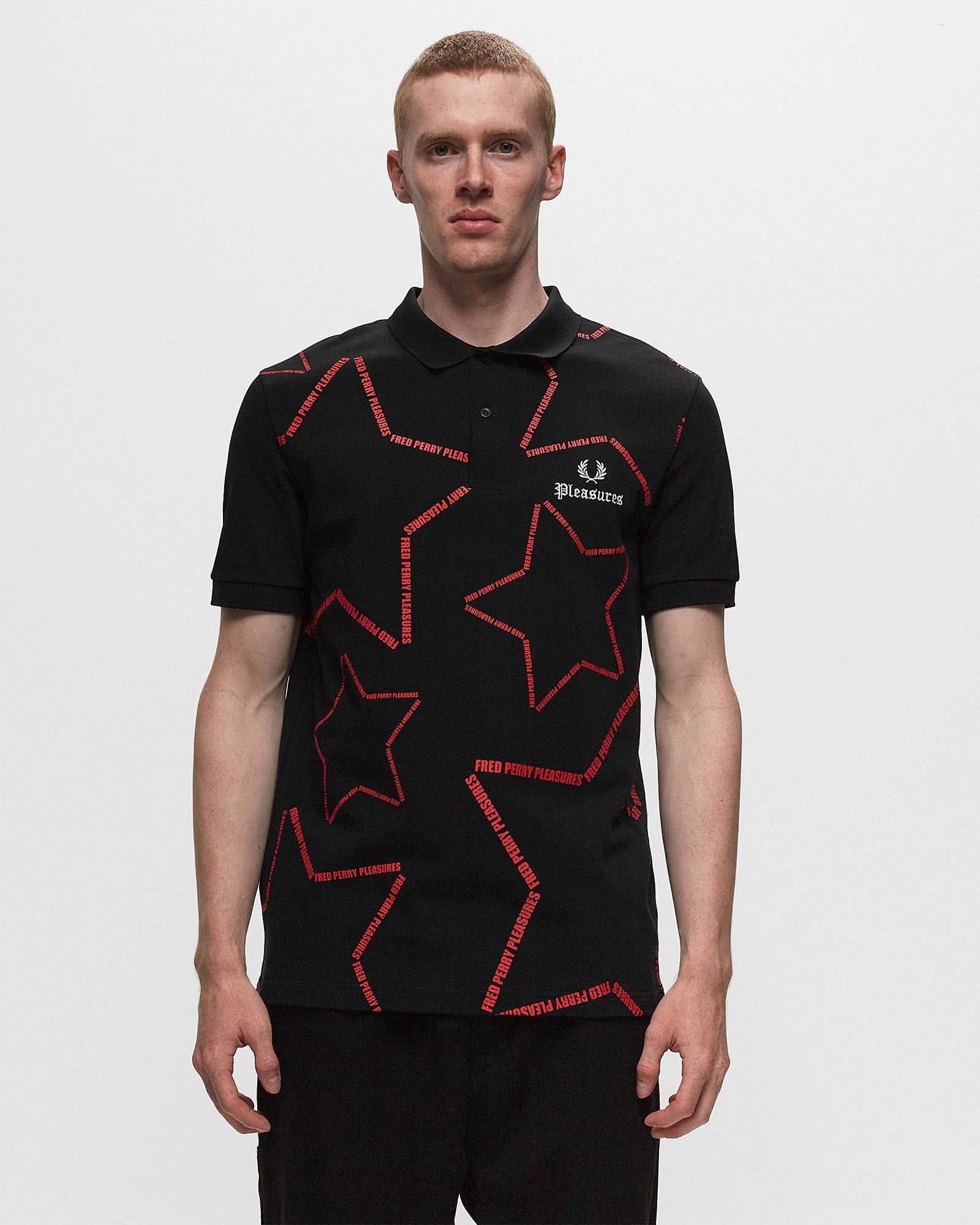 X Pleasures Star Fred Perry Shirt