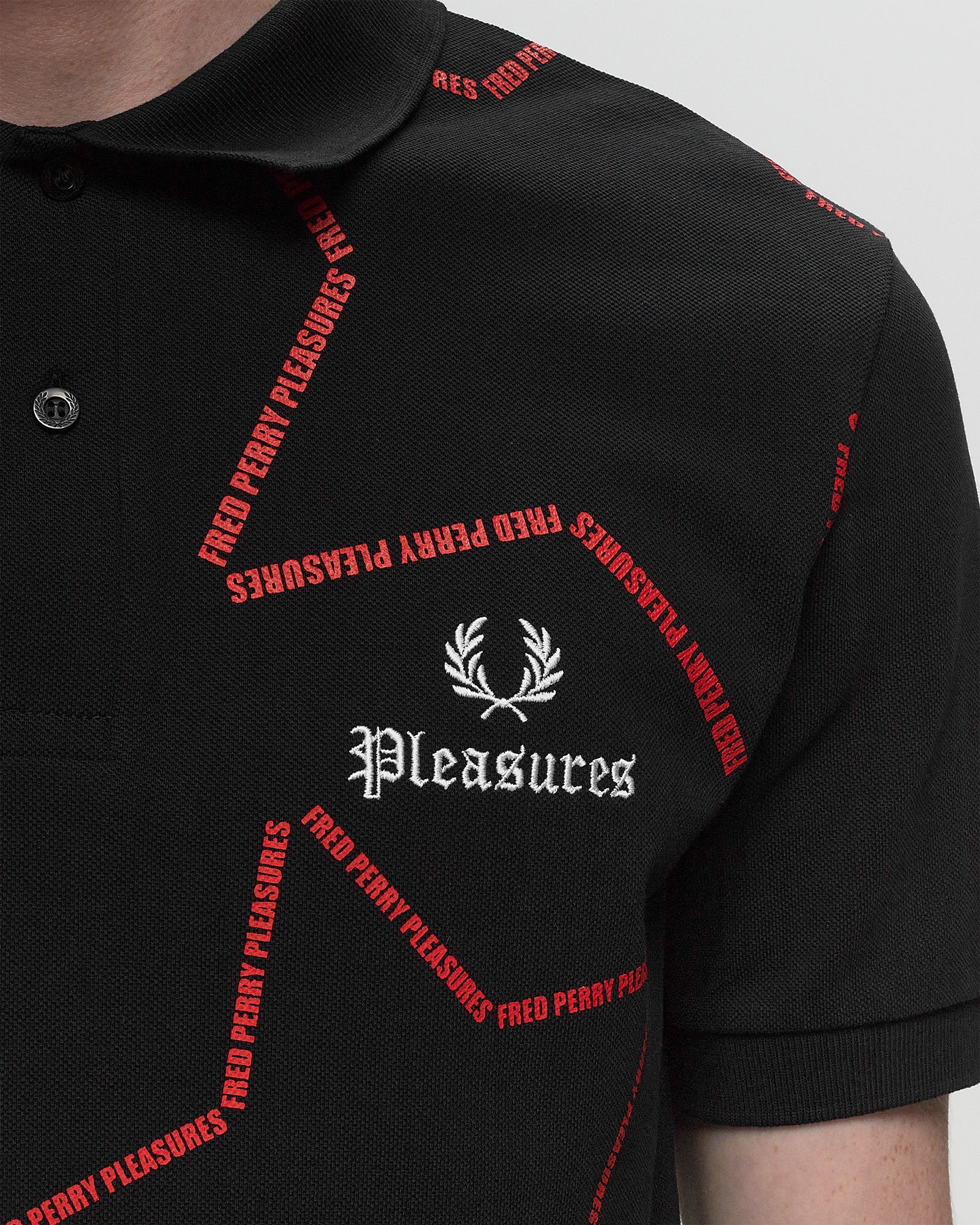 X Pleasures Star Fred Perry Shirt